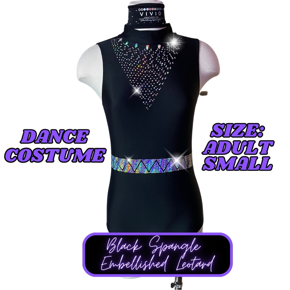 Holographic Spangle Leotard Dance Costume